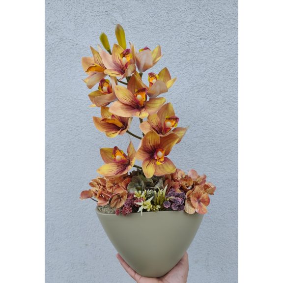 Orchidea real touch asztaldísz őszi