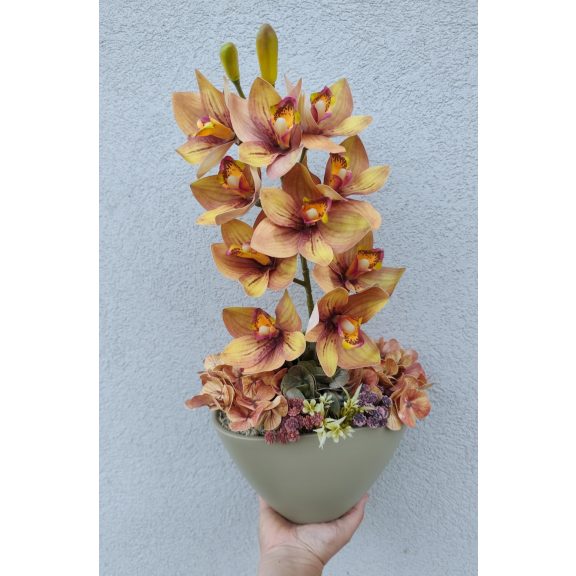 Orchidea real touch asztaldísz őszi