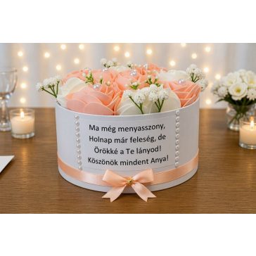 Szülőköszöntő ajándék esküvőre rózsaszín