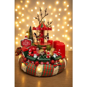 Adventi koszorú körhintás