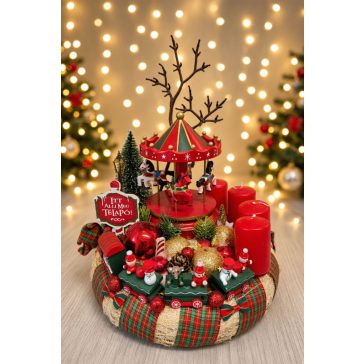 Adventi koszorú körhintás